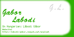 gabor labodi business card